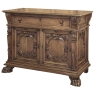 Antique French Louis XIV Renaissance Revival White Oak Buffet