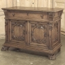 Antique French Louis XIV Renaissance Revival White Oak Buffet