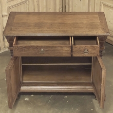 Antique French Louis XIV Renaissance Revival White Oak Buffet