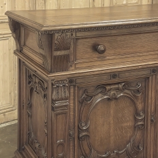 Antique French Louis XIV Renaissance Revival White Oak Buffet