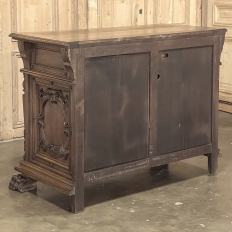 Antique French Louis XIV Renaissance Revival White Oak Buffet