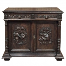 19th Century French Henri II Renaissance Revival Carved Oak Buffet