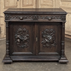 19th Century French Henri II Renaissance Revival Carved Oak Buffet