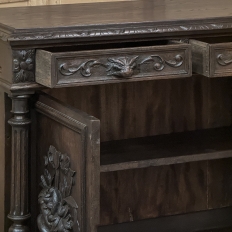 19th Century French Henri II Renaissance Revival Carved Oak Buffet