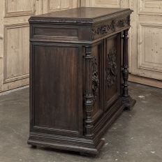 19th Century French Henri II Renaissance Revival Carved Oak Buffet