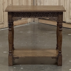19th Century Rustic Hand Carved Oak Renaissance Revival Side Table