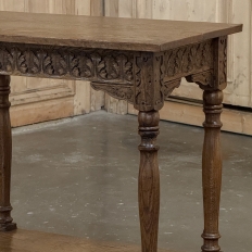 19th Century Rustic Hand Carved Oak Renaissance Revival Side Table