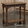 19th Century Rustic Hand Carved Oak Renaissance Revival Side Table