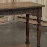 19th Century Rustic Hand Carved Oak Renaissance Revival Side Table