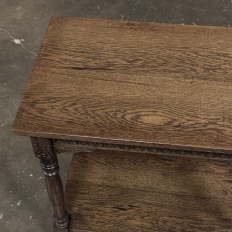 19th Century Rustic Hand Carved Oak Renaissance Revival Side Table