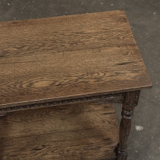 19th Century Rustic Hand Carved Oak Renaissance Revival Side Table