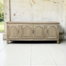 18th Century Country French Louis XIV Buffet in Stripped White Oak