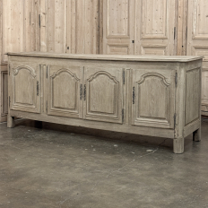 18th Century Country French Louis XIV Buffet in Stripped White Oak