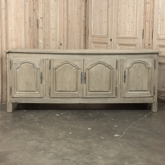 18th Century Country French Louis XIV Buffet in Stripped White Oak