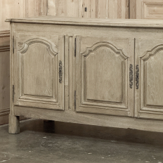 18th Century Country French Louis XIV Buffet in Stripped White Oak