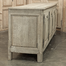 18th Century Country French Louis XIV Buffet in Stripped White Oak