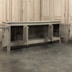 18th Century Country French Louis XIV Buffet in Stripped White Oak