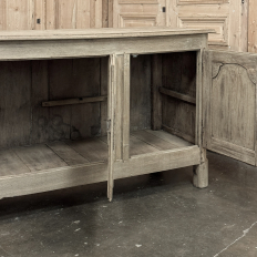 18th Century Country French Louis XIV Buffet in Stripped White Oak