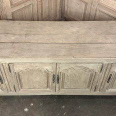 18th Century Country French Louis XIV Buffet in Stripped White Oak