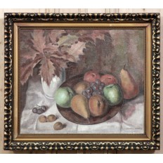 Antique Framed Oil on Canvas, Still Life by Josef A. Callaerts