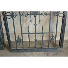 19th Century Paris Townhouse Hand Forged Wrought Iron Gate and Frame, Circa 1870’s