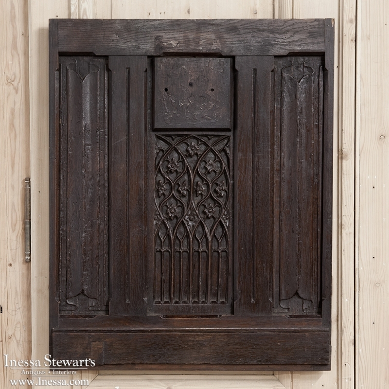 19th Century Carved Wood Decorative Panel