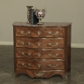 19th Century French Louis XIV Marble Top Commode with Marquetry