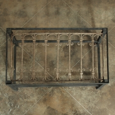 Antique Wrought Iron Panel Coffee Table