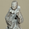 Antique Italian Hand Carved Signed Wood Venetian Carnaval Jester Statue, Signed - Woussente