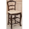 Country French Rush Seat Counter Chair