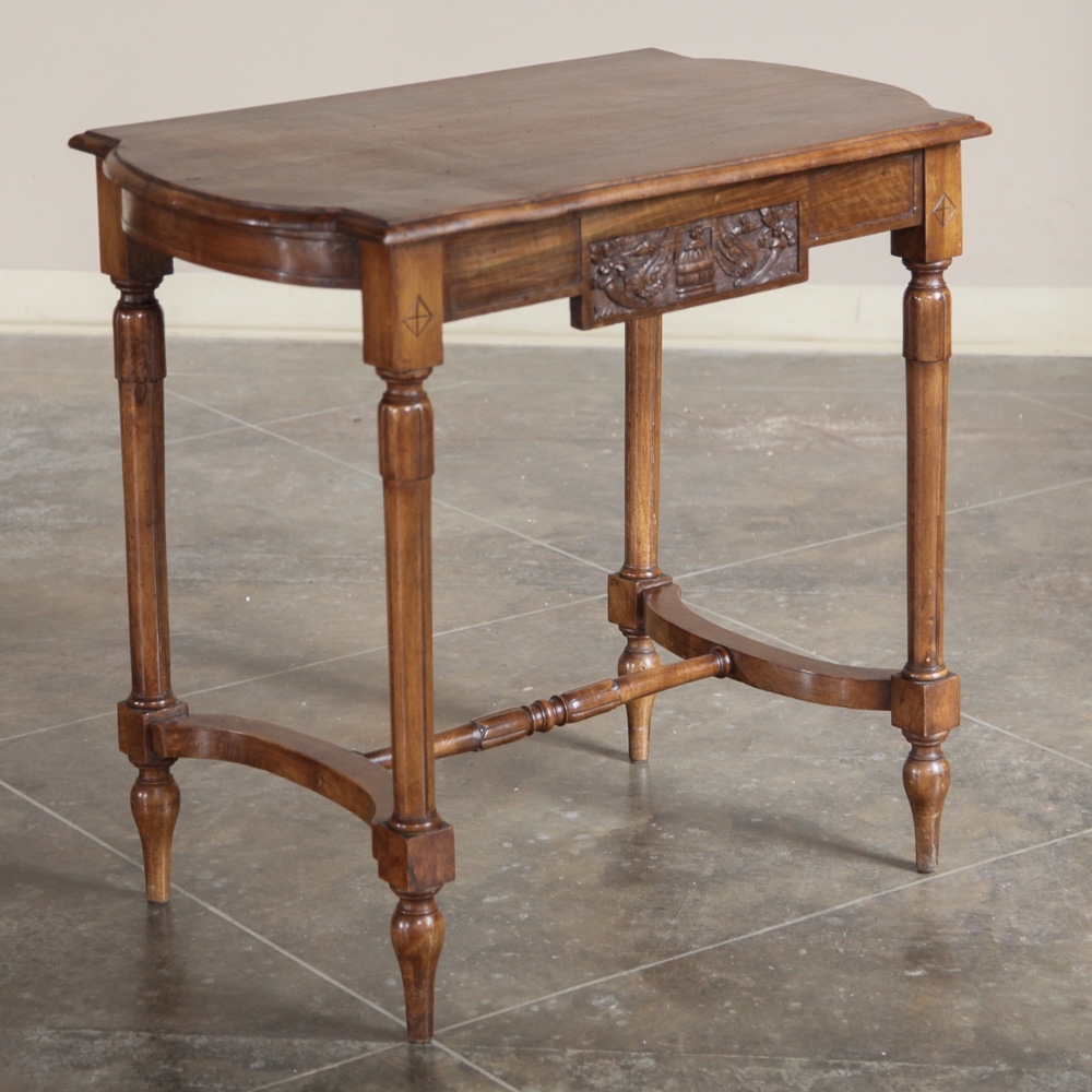 Antique Italian Neoclassical Walnut End Table Inessa Stewart's Antiques