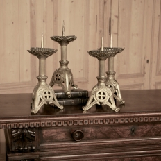 PAIR Gothic Bronze Candlesticks (2 pair available-sold per PAIR)