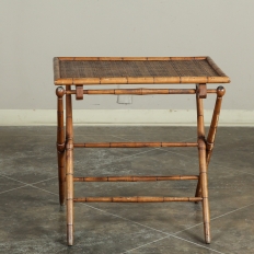 19th Century French Faux Bamboo Folding Table
