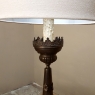 19th Century French Brass Candlestick Lamp