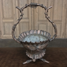 19th Century Whimsical Embossed Copper Jardiniere