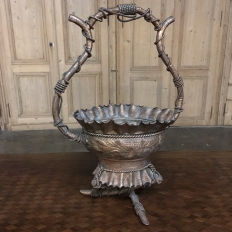 19th Century Whimsical Embossed Copper Jardiniere